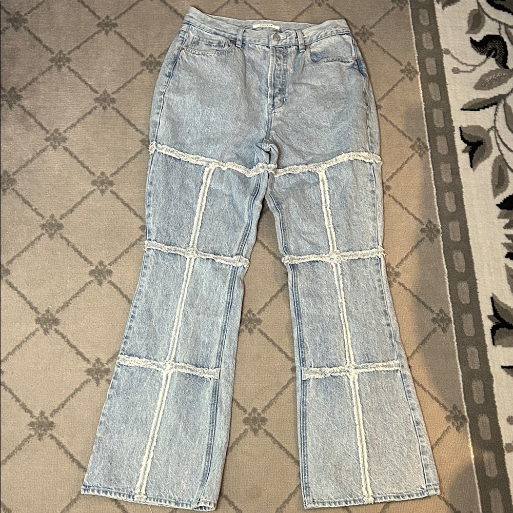 PacSun Eco Frayed High Rise Boot Cut Jeans